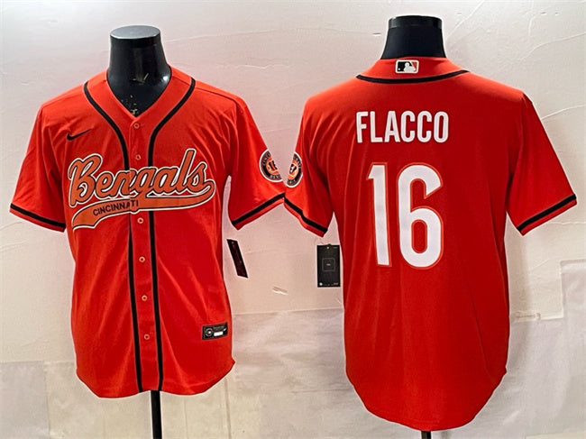 Joe Flacco Cincinnati Bengals orange jersey