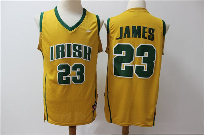 Lebron James Notre Dame Fighting Irish yellow Limited jersey