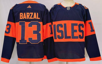 Mathew Barzal New York Islanders navy Stadium Series jersey