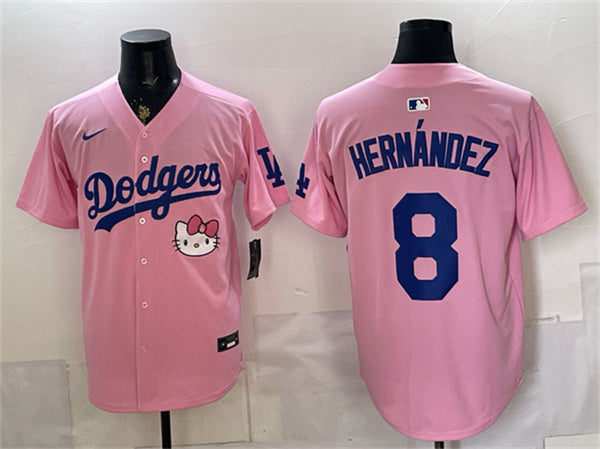 Enrique Hernández Los Angeles Dodgers pink Vapor jersey
