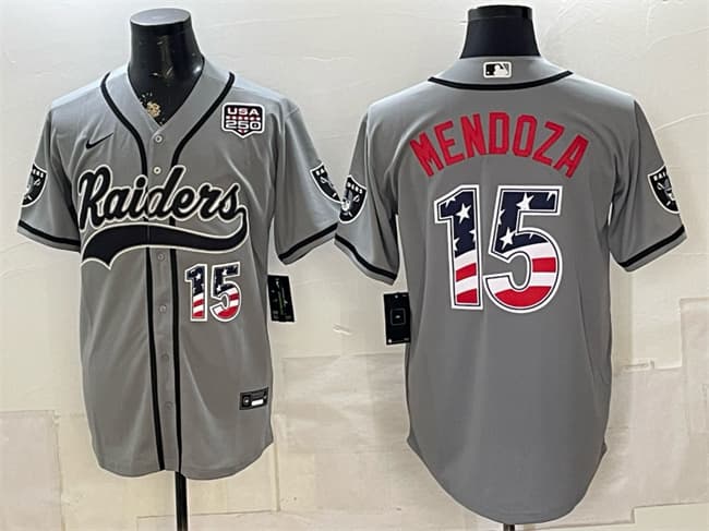 Fernando Mendoza Las Vegas Raiders gray Vapor jersey