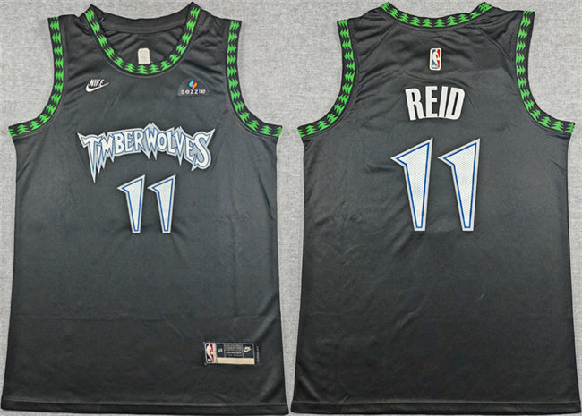 Naz Reid Minnesota Timberwolves black Classic jersey