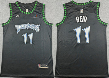 Naz Reid Minnesota Timberwolves black Classic jersey