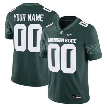 Custom Michigan State Spartans green Vapor jersey