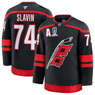 Jaccob Slavin Carolina Hurricanes black Home jersey