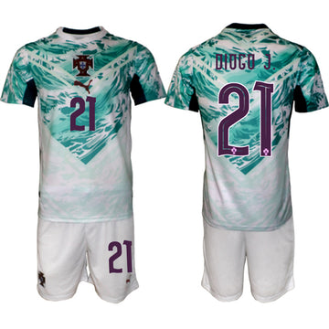Diogo Jota Portugal National Team green Away jersey
