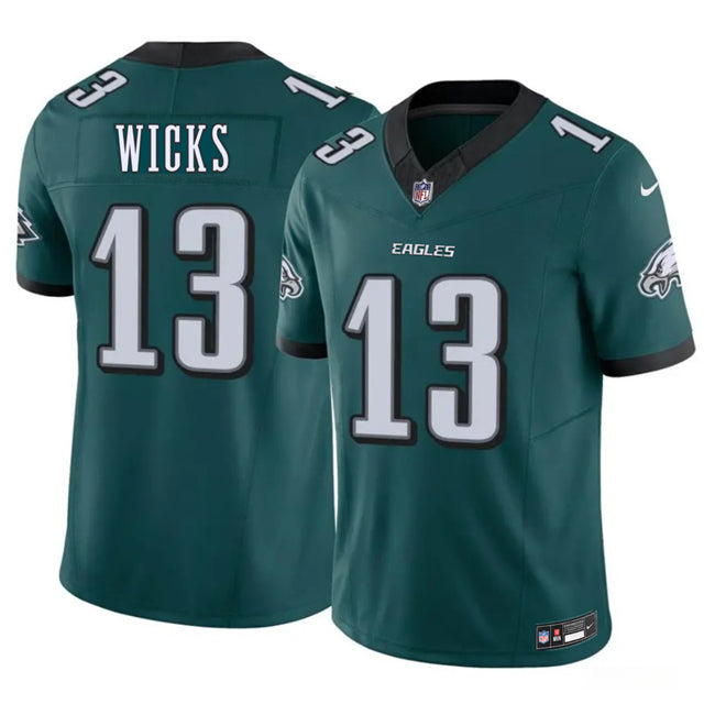 Dontayvion Wicks Philadelphia Eagles green Vapor jersey