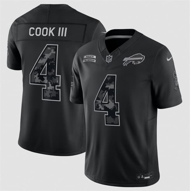 James Cook III Buffalo Bills black Salute To Service jersey