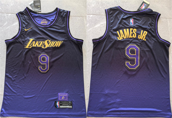 Bronny James Los Angeles Lakers purple City Edition jersey