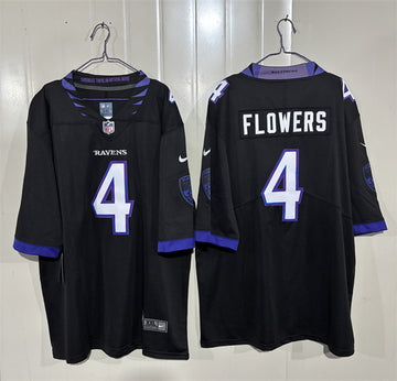Zay Flowers Baltimore Ravens black Vapor jersey
