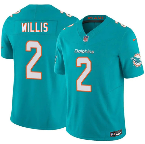Malik Willis Miami Dolphins aqua Vapor jersey