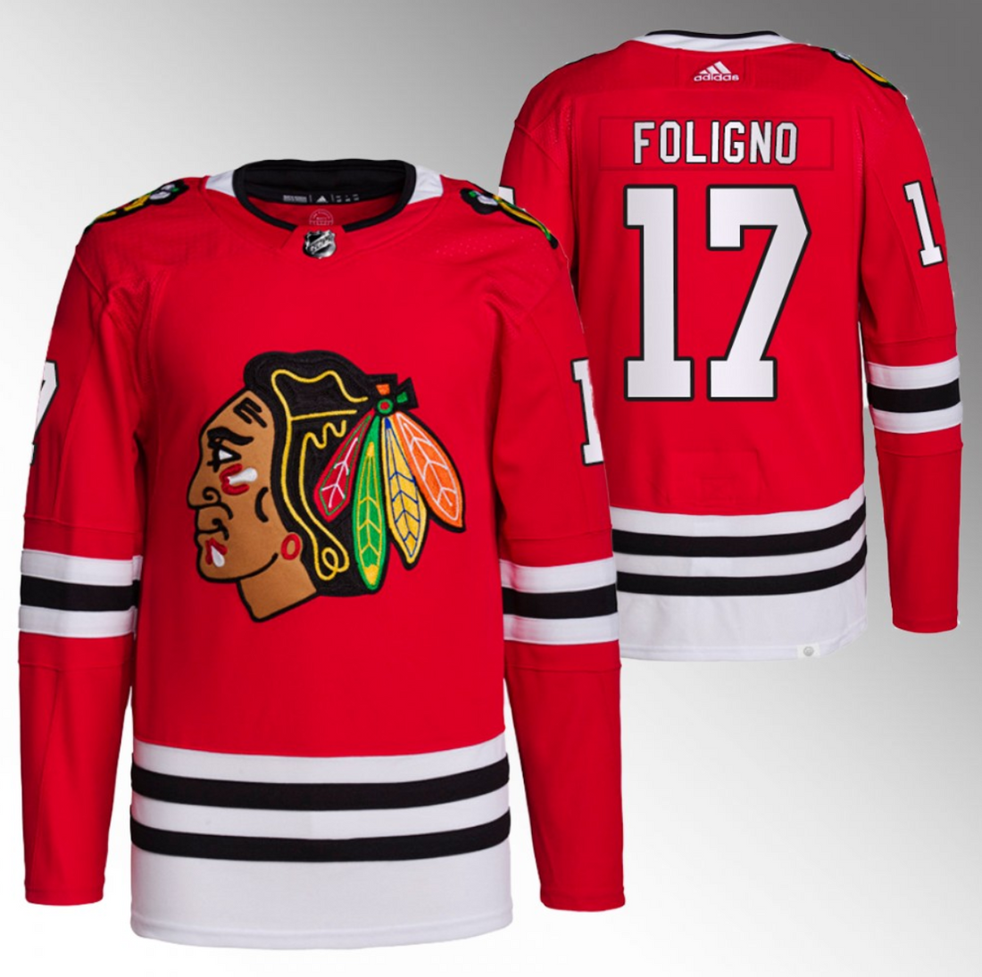 Nick Foligno Chicago Blackhawks red jersey