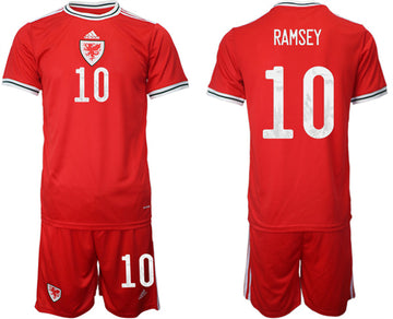 Ramsey Wales National Team red Home jersey