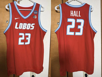 Custom New Mexico Lobos red jersey