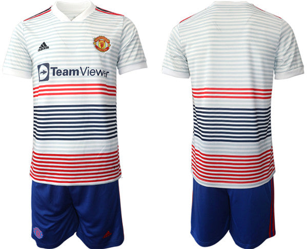 Custom Manchester United white Away jersey
