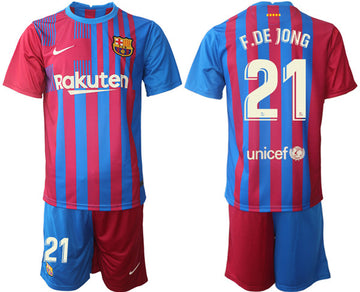 Frenkie de Jong Barcelona red Home jersey