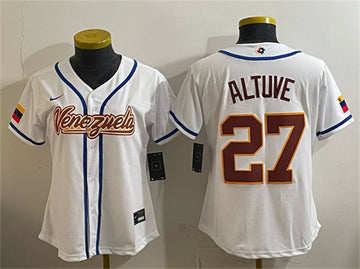 José Altuve Venezuela Baseball white Classic jersey