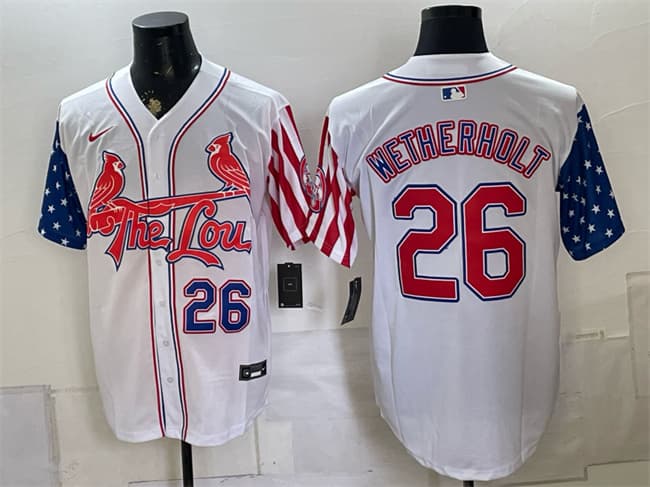 JJ Wetherholt St. Louis Cardinals white Vapor jersey