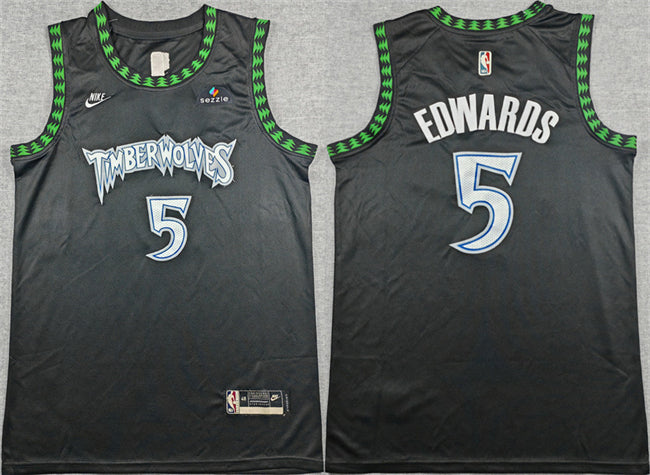 Anthony Edwards Minnesota Timberwolves black Classic jersey
