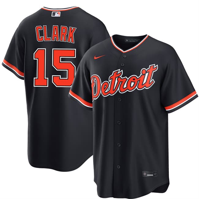 Max Clark Detroit Tigers navy Alternate jersey