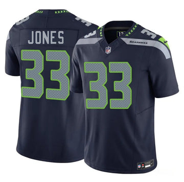 Velus Jones Seattle Seahawks navy Vapor jersey
