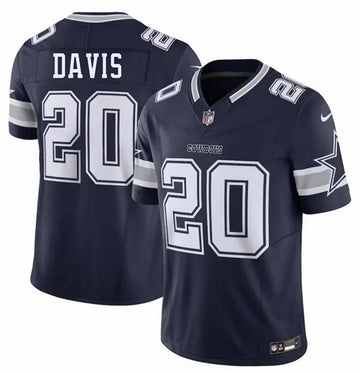 Malik Davis Dallas Cowboys navy Vapor jersey