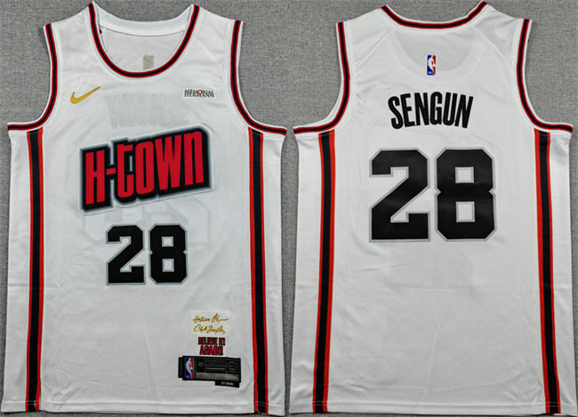 Alperen Sengun Houston Rockets white City Edition jersey