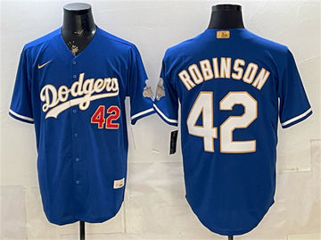 Jackie Robinson Los Angeles Dodgers royal Gold Collection jersey