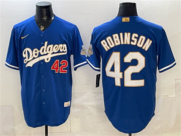Jackie Robinson Los Angeles Dodgers royal Gold Collection jersey