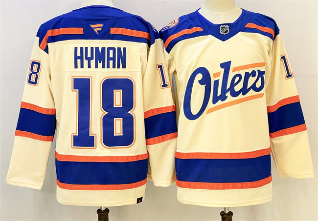 Zach Hyman Edmonton Oilers beige Alternate jersey