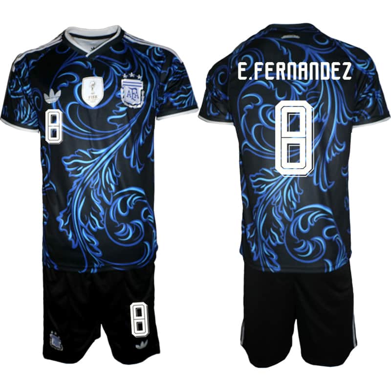 Enzo Fernández Argentina National Team black Away jersey