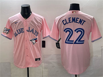 Ernie Clement Toronto Blue Jays pink jersey