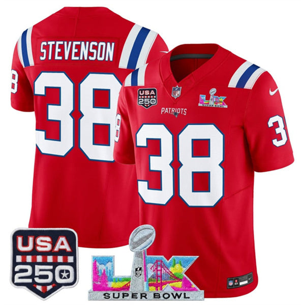Rhamondre Stevenson New England Patriots red Vapor jersey