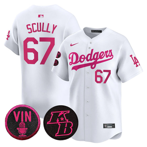 Vin Scully Los Angeles Dodgers white Vapor jersey