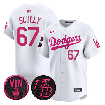 Vin Scully Los Angeles Dodgers white Vapor jersey