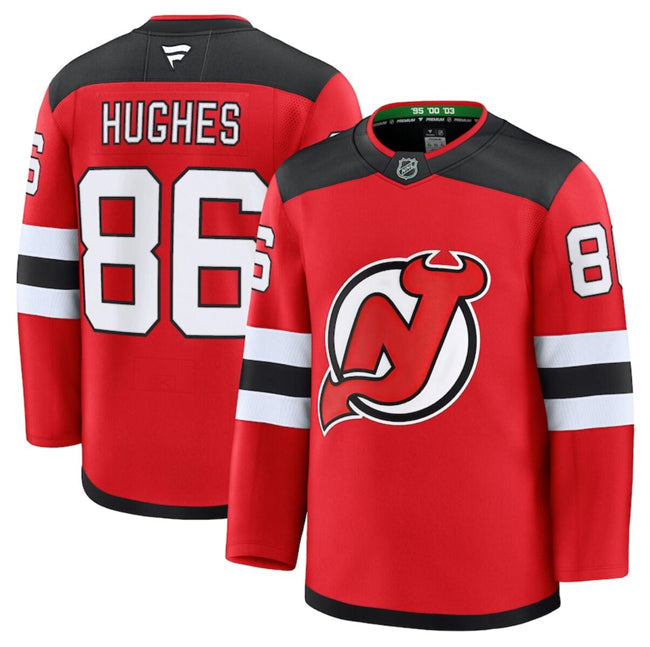 Jack Hughes New Jersey Devils red Home jersey
