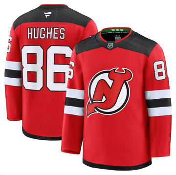 Jack Hughes New Jersey Devils red Home jersey