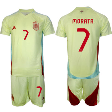 Álvaro Morata Spain National Team yellow Away jersey
