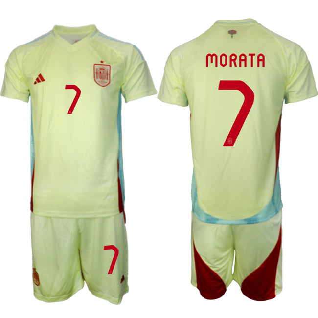 Álvaro Morata Spain National Team yellow Away jersey