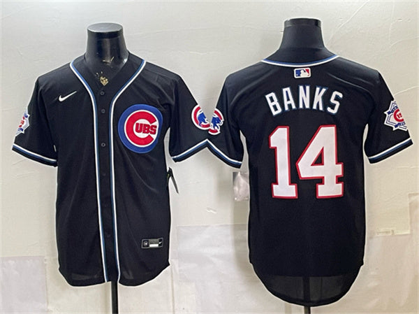 Ernie Banks Chicago Cubs black Vapor jersey