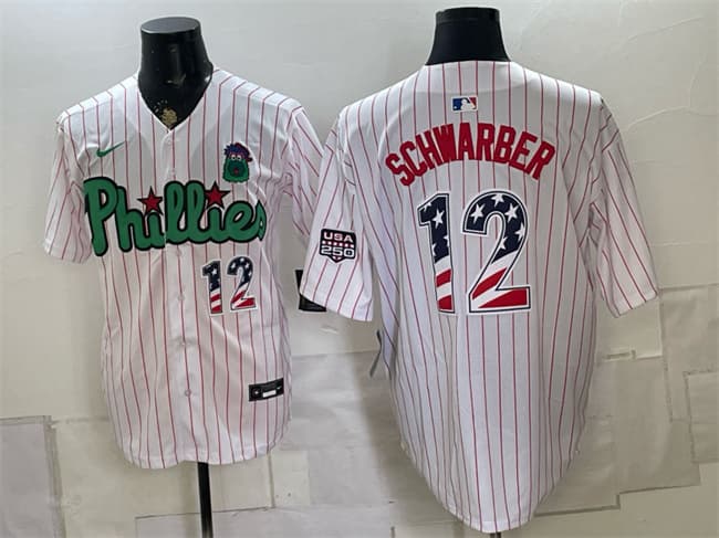 Kyle Schwarber Philadelphia Phillies white jersey