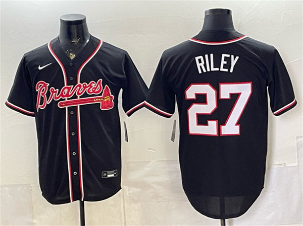 Austin Riley Atlanta Braves black Fashion jersey