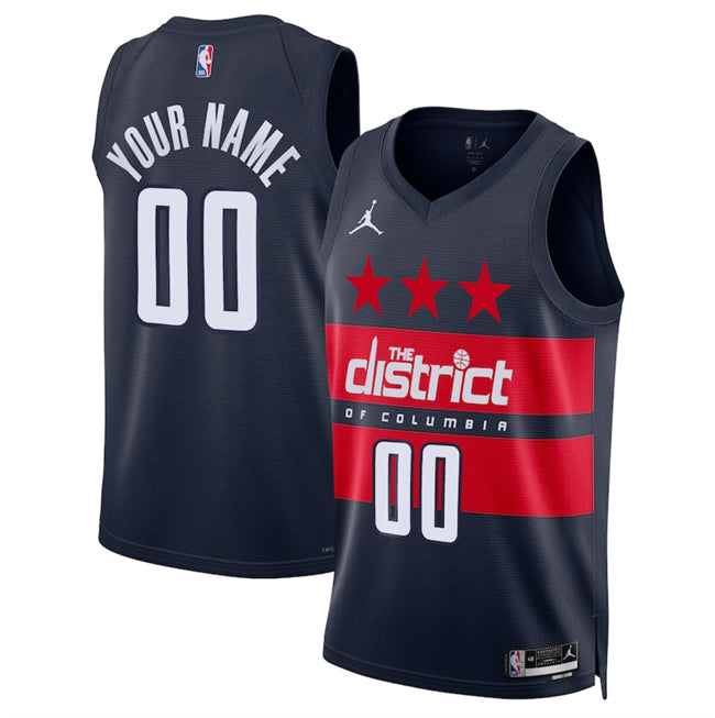 Custom Washington Wizards navy jersey