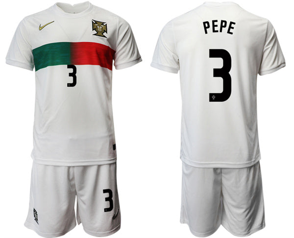 Pepe Portugal National Team white Away jersey