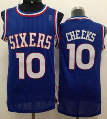 Maurice Cheeks Philadelphia 76ers blue Throwback jersey