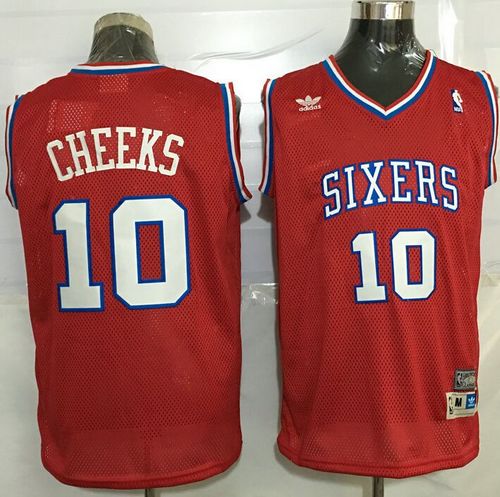 Maurice Cheeks Philadelphia 76ers red Throwback jersey