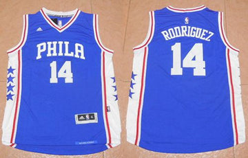 Sergio Rodriguez Philadelphia 76ers blue jersey