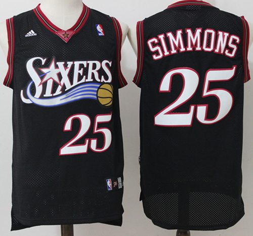 Ben Simmons Philadelphia 76ers black Throwback jersey