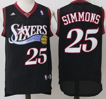Ben Simmons Philadelphia 76ers black Throwback jersey