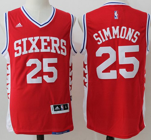 Ben Simmons Philadelphia 76ers red jersey